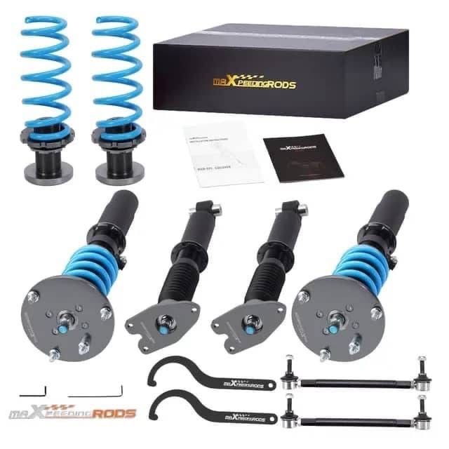 Kit Combinés Filetés – Suspension Sport Réglable (Rouge, Doré ou Bleue)